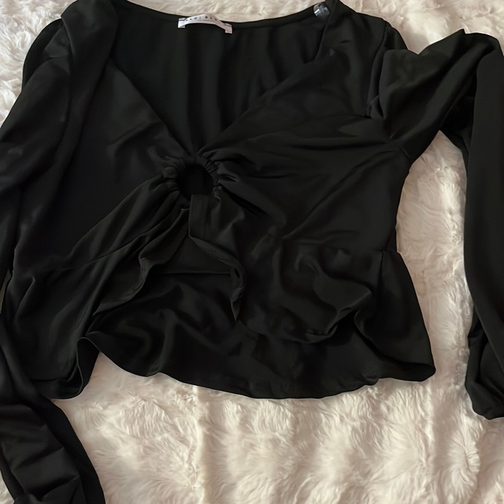 Black blouse long sleeve